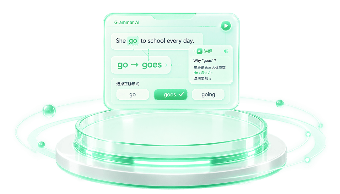 智牛互动语法学习界面